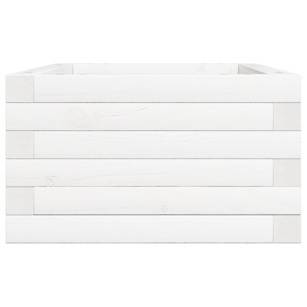 Sodo lovelis, baltas, 70x40x23cm, pušies medienos masyvas Sodo lovelis, baltas, 70x40x23cm, pušies medienos masyvas - Image 6