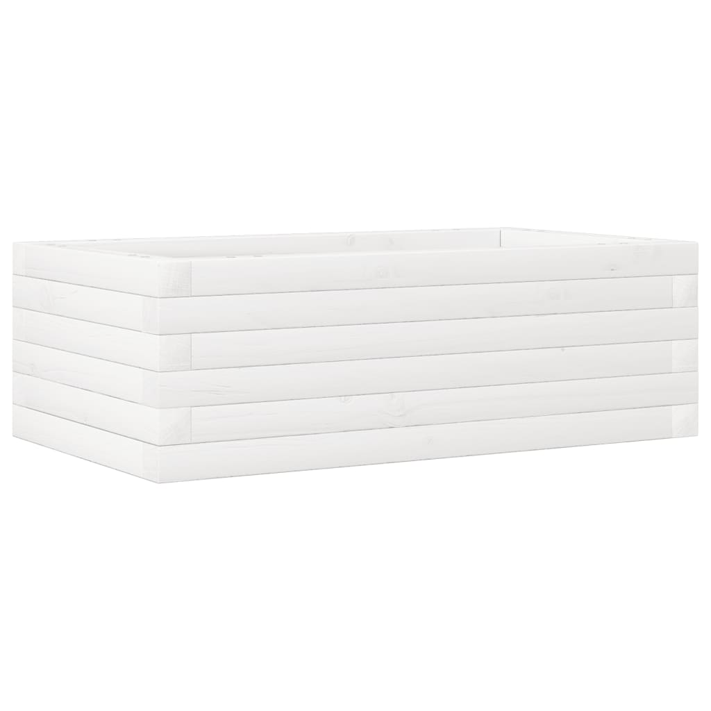 Sodo lovelis, baltas, 70x40x23cm, pušies medienos masyvas Sodo lovelis, baltas, 70x40x23cm, pušies medienos masyvas - Image 7