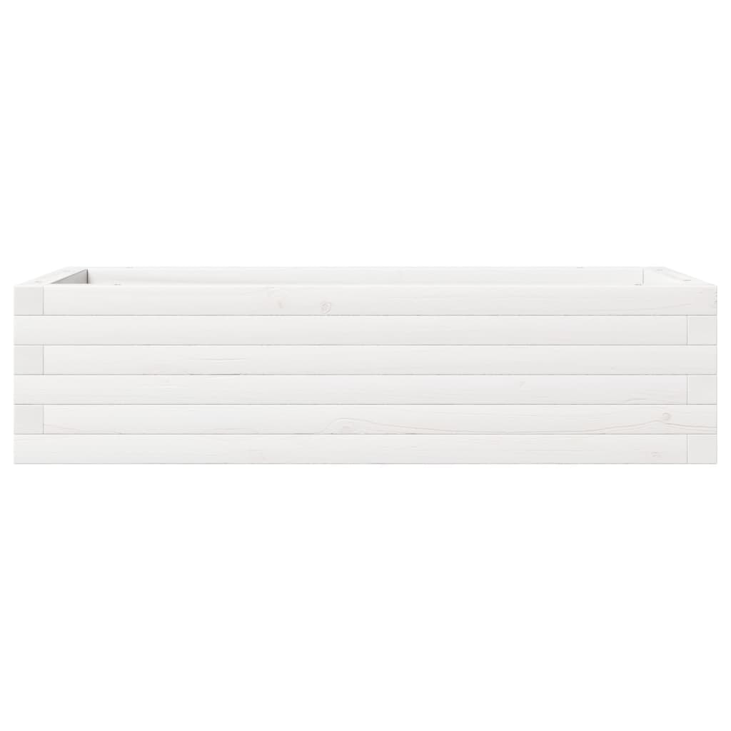 Sodo lovelis, baltas, 90x40x23cm, pušies medienos masyvas Sodo lovelis, baltas, 90x40x23cm, pušies medienos masyvas - Image 5