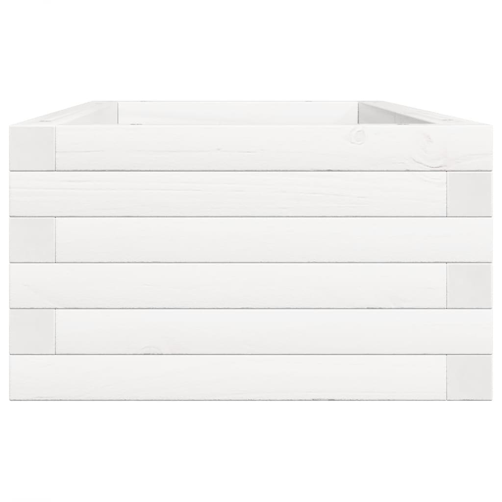 Sodo lovelis, baltas, 90x40x23cm, pušies medienos masyvas Sodo lovelis, baltas, 90x40x23cm, pušies medienos masyvas - Image 6