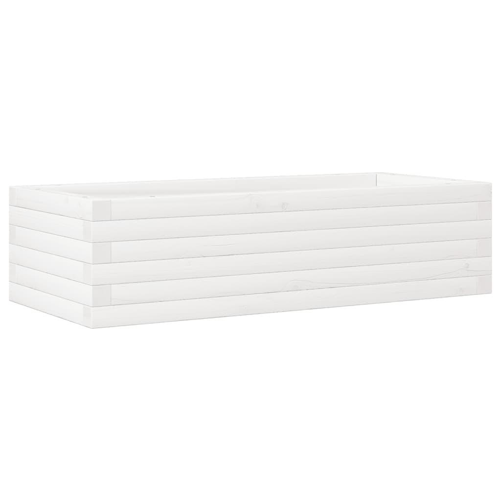 Sodo lovelis, baltas, 90x40x23cm, pušies medienos masyvas Sodo lovelis, baltas, 90x40x23cm, pušies medienos masyvas - Image 7