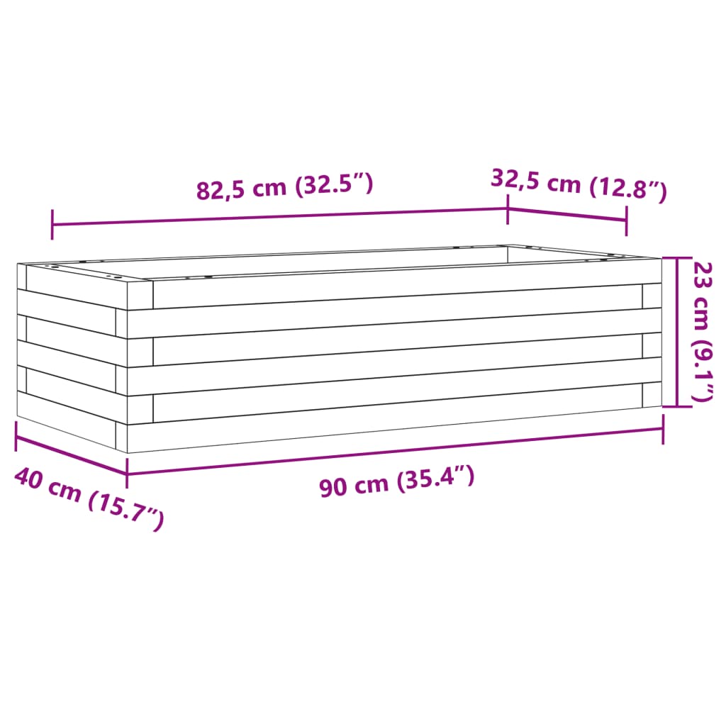 Sodo lovelis, baltas, 90x40x23cm, pušies medienos masyvas Sodo lovelis, baltas, 90x40x23cm, pušies medienos masyvas