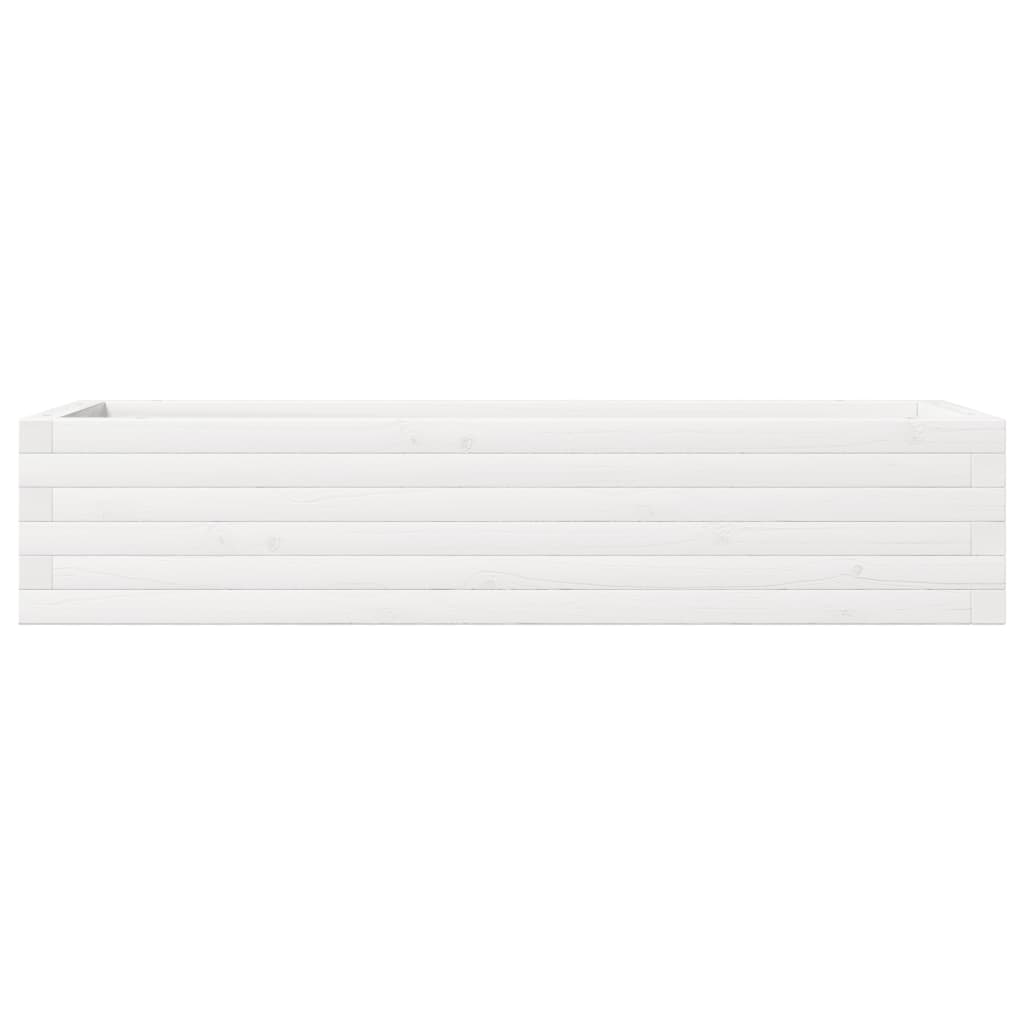 Sodo lovelis, baltas, 110x40x23cm, pušies medienos masyvas Sodo lovelis, baltas, 110x40x23cm, pušies medienos masyvas - Image 5