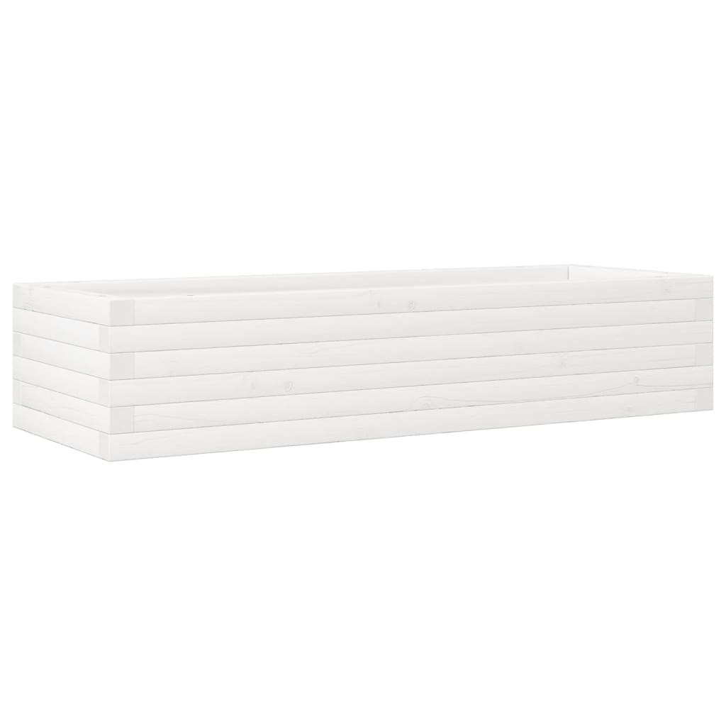 Sodo lovelis, baltas, 110x40x23cm, pušies medienos masyvas Sodo lovelis, baltas, 110x40x23cm, pušies medienos masyvas - Image 7