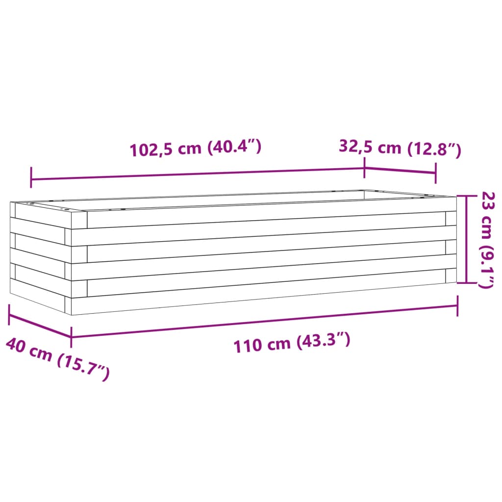 Sodo lovelis, baltas, 110x40x23cm, pušies medienos masyvas Sodo lovelis, baltas, 110x40x23cm, pušies medienos masyvas