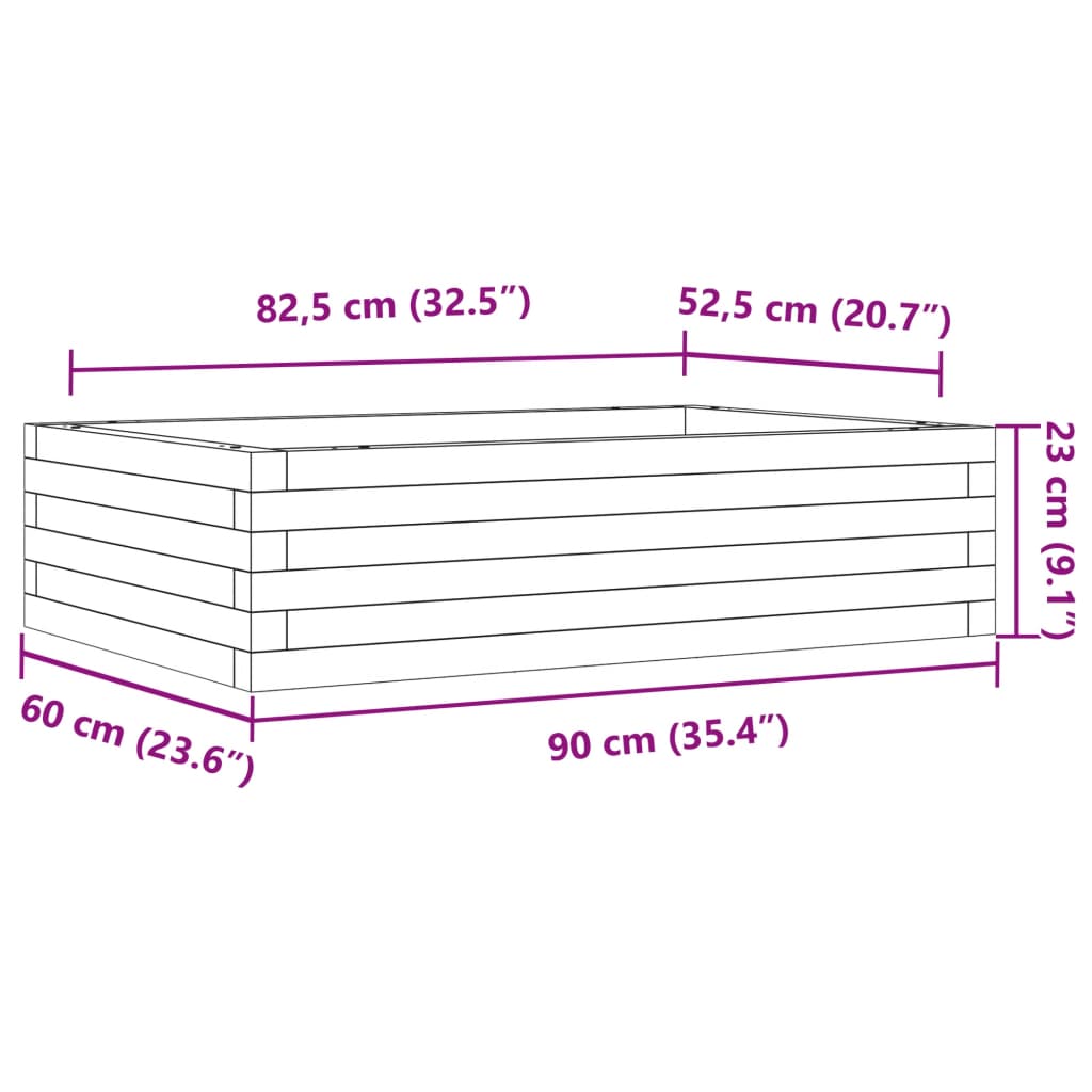 Sodo lovelis, 90x60x23cm, pušies medienos masyvas Sodo lovelis, 90x60x23cm, pušies medienos masyvas