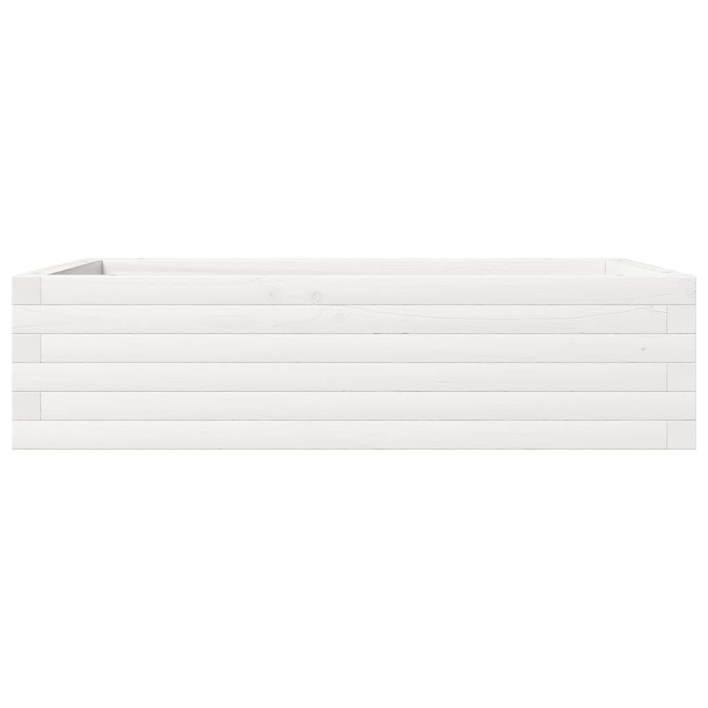 Sodo lovelis, baltas, 90x60x23cm, pušies medienos masyvas Sodo lovelis, baltas, 90x60x23cm, pušies medienos masyvas - Image 5