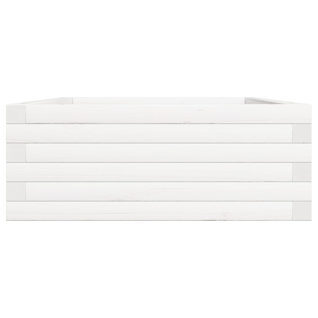 Sodo lovelis, baltas, 90x60x23cm, pušies medienos masyvas Sodo lovelis, baltas, 90x60x23cm, pušies medienos masyvas - Image 6