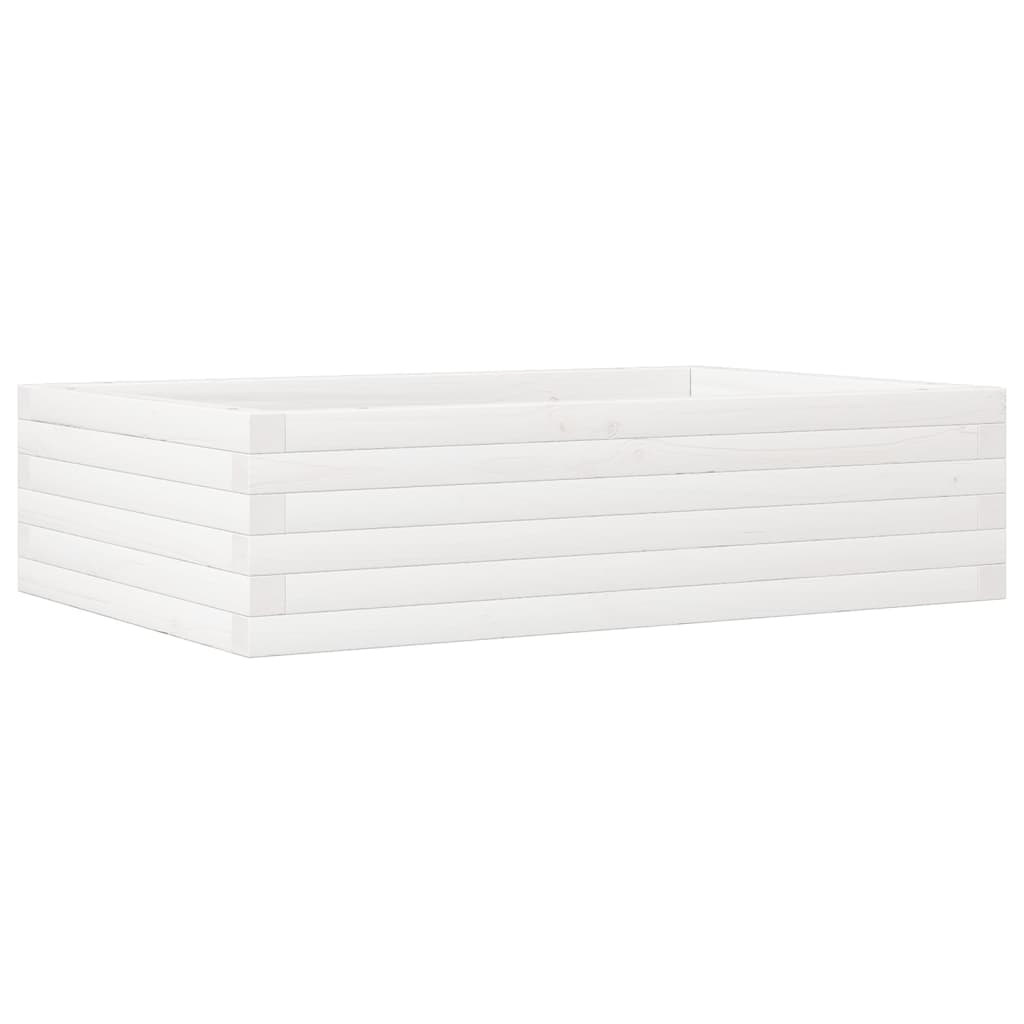 Sodo lovelis, baltas, 90x60x23cm, pušies medienos masyvas Sodo lovelis, baltas, 90x60x23cm, pušies medienos masyvas - Image 7