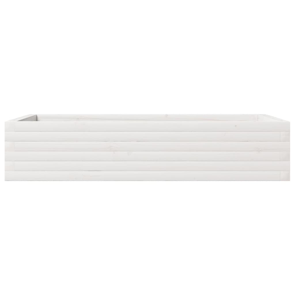 Sodo lovelis, baltas, 110x60x23cm, pušies medienos masyvas Sodo lovelis, baltas, 110x60x23cm, pušies medienos masyvas - Image 5