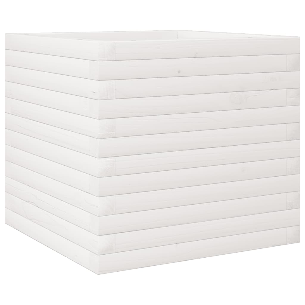 Sodo lovelis, baltas, 50x50x45,5cm, pušies medienos masyvas Sodo lovelis, baltas, 50x50x45,5cm, pušies medienos masyvas - Image 7