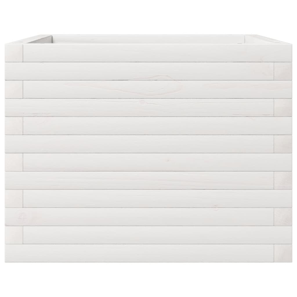 Sodo lovelis, baltas, 60x60x45,5cm, pušies medienos masyvas Sodo lovelis, baltas, 60x60x45,5cm, pušies medienos masyvas - Image 6