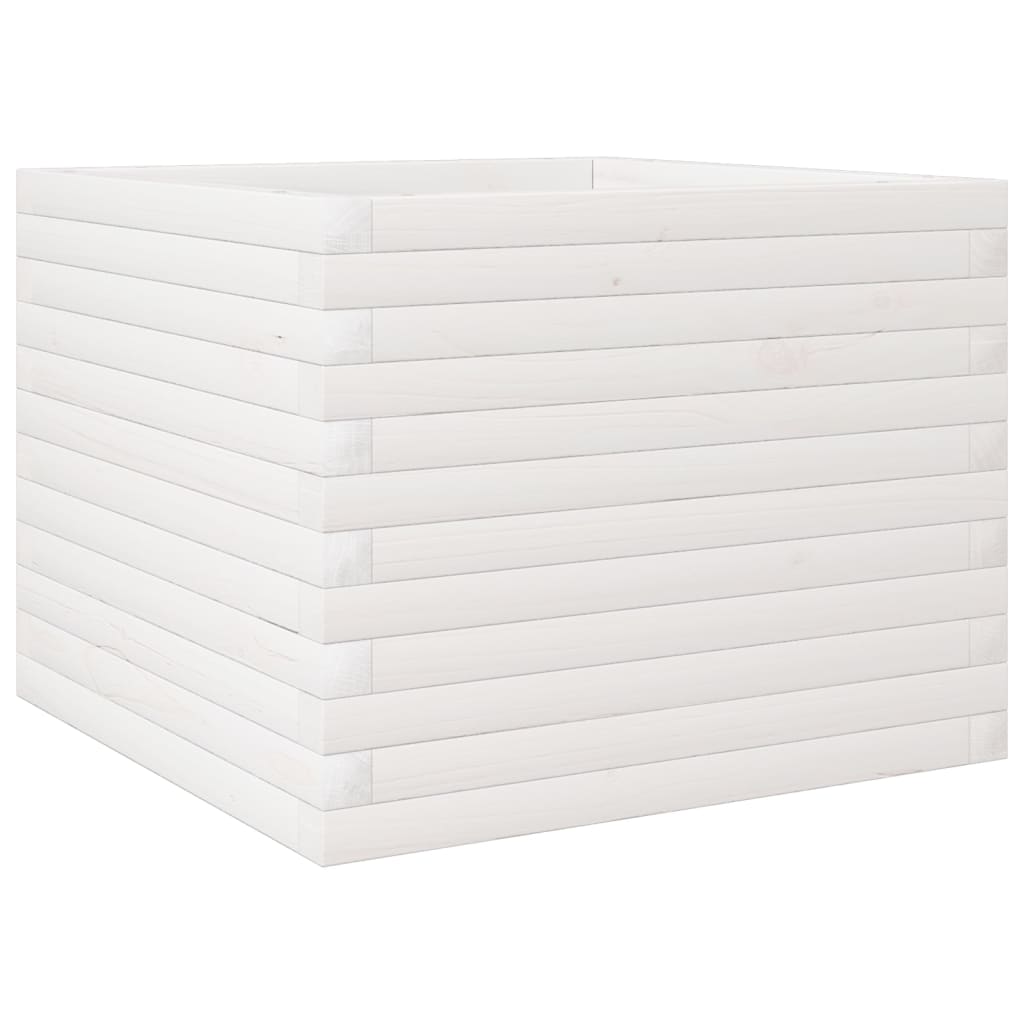 Sodo lovelis, baltas, 60x60x45,5cm, pušies medienos masyvas Sodo lovelis, baltas, 60x60x45,5cm, pušies medienos masyvas - Image 7