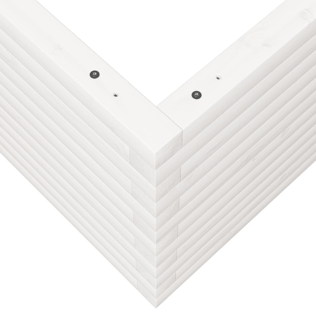Sodo lovelis, baltas, 60x60x45,5cm, pušies medienos masyvas Sodo lovelis, baltas, 60x60x45,5cm, pušies medienos masyvas - Image 8