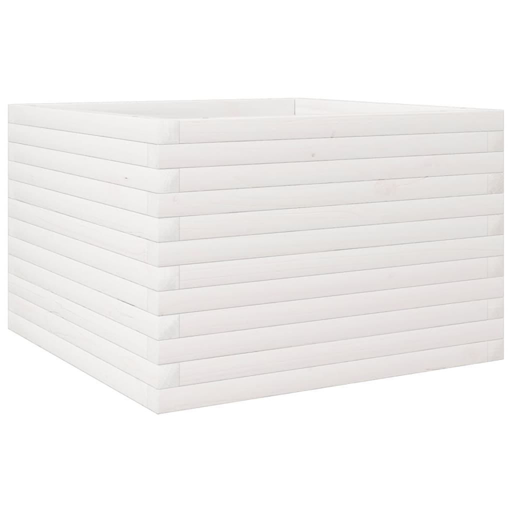 Sodo lovelis, baltas, 70x70x45,5cm, pušies medienos masyvas Sodo lovelis, baltas, 70x70x45,5cm, pušies medienos masyvas - Image 7