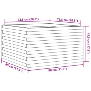 Sodo lovelis, 80x80x45,5cm, pušies medienos masyvas