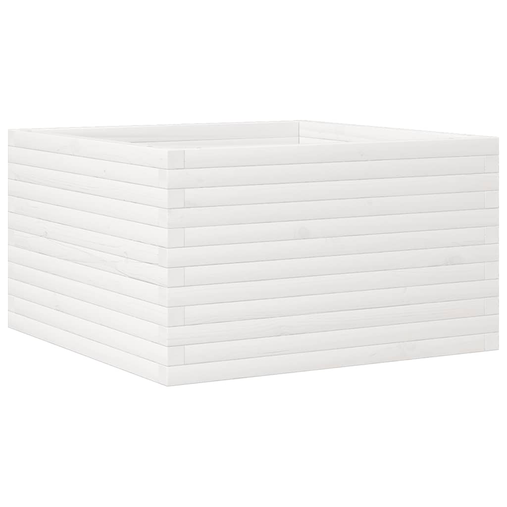 Sodo lovelis, baltas, 80x80x45,5cm, pušies medienos masyvas Sodo lovelis, baltas, 80x80x45,5cm, pušies medienos masyvas - Image 7