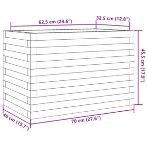 Sodo lovelis, 70x40x45,5cm, impregnuota pušies mediena