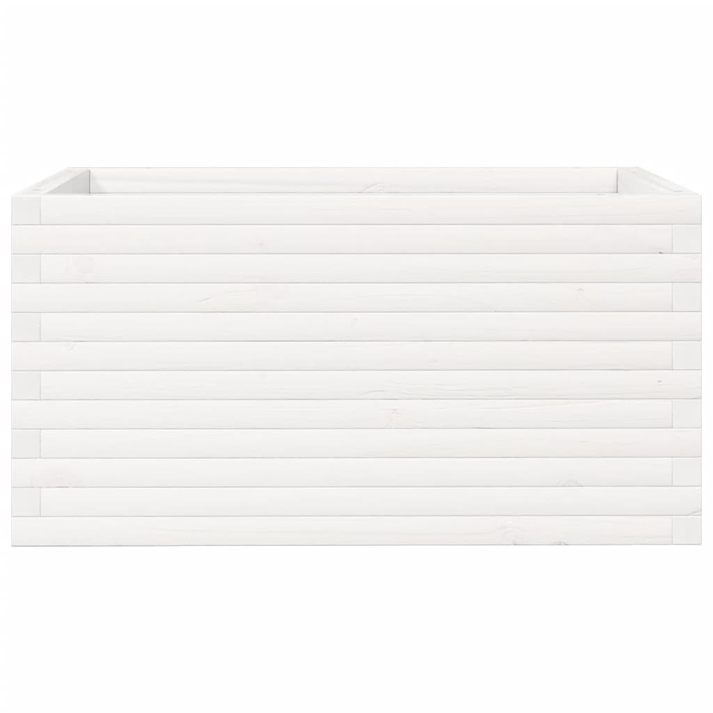 Sodo lovelis, baltas, 90x60x45,5cm, pušies medienos masyvas Sodo lovelis, baltas, 90x60x45,5cm, pušies medienos masyvas - Image 5
