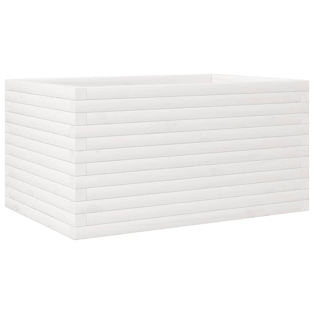 Sodo lovelis, baltas, 90x60x45,5cm, pušies medienos masyvas Sodo lovelis, baltas, 90x60x45,5cm, pušies medienos masyvas - Image 7
