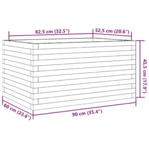 Sodo lovelis, 90x60x45,5cm, impregnuota pušies mediena