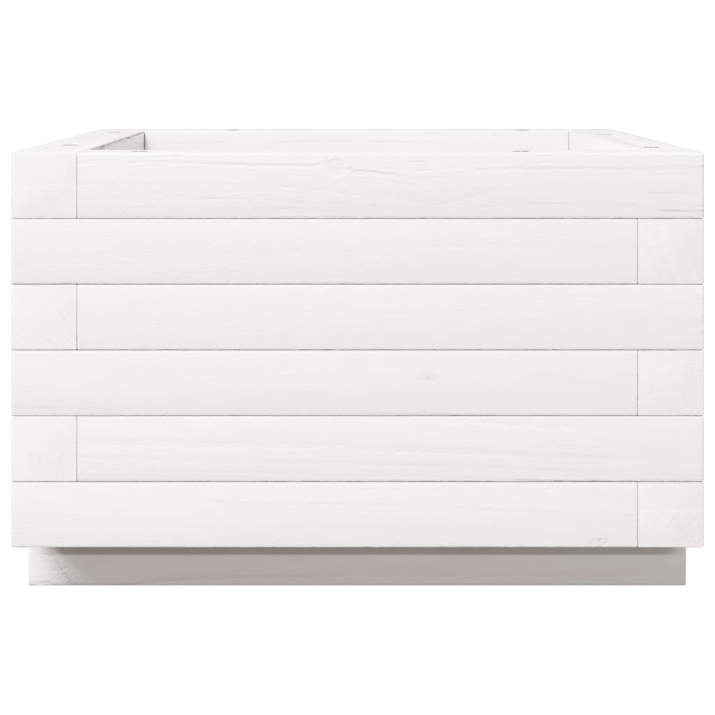 Sodo lovelis, baltas, 40x40x26,5cm, pušies medienos masyvas Sodo lovelis, baltas, 40x40x26,5cm, pušies medienos masyvas - Image 6