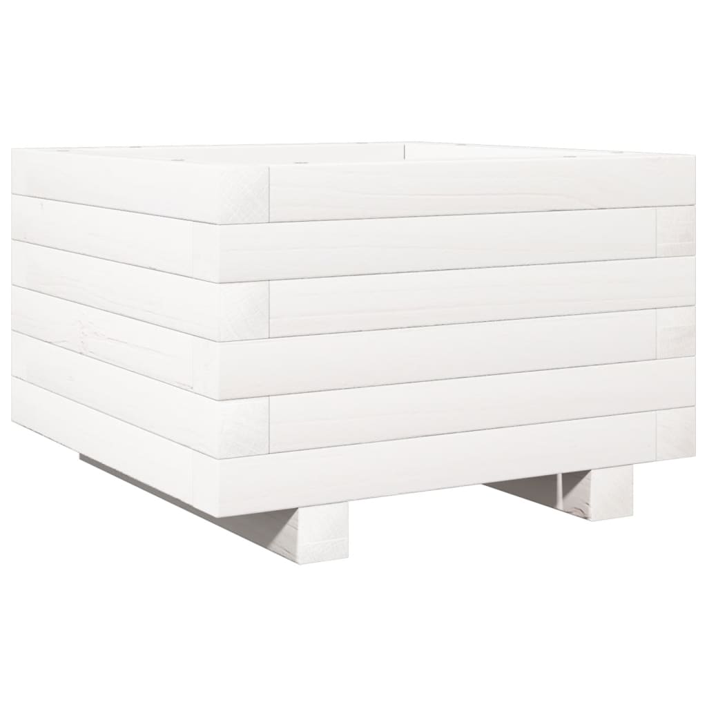 Sodo lovelis, baltas, 40x40x26,5cm, pušies medienos masyvas Sodo lovelis, baltas, 40x40x26,5cm, pušies medienos masyvas - Image 7