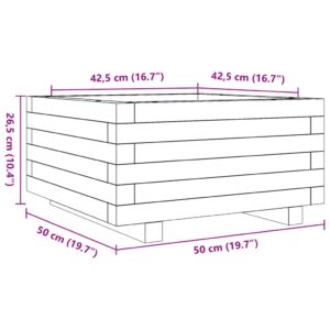 Sodo lovelis, 50x50x26,5cm, impregnuota pušies mediena