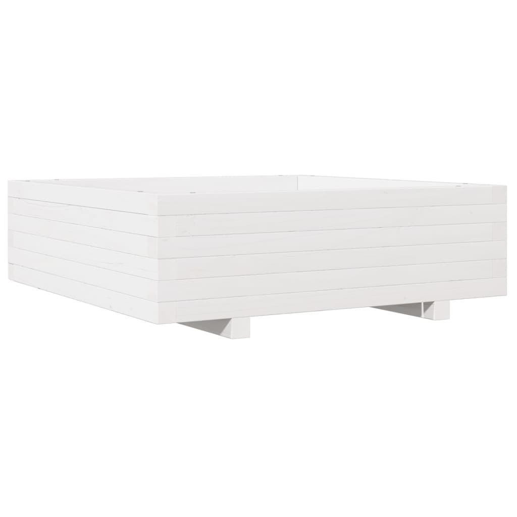 Sodo lovelis, baltas, 80x80x26,5cm, pušies medienos masyvas Sodo lovelis, baltas, 80x80x26,5cm, pušies medienos masyvas - Image 7