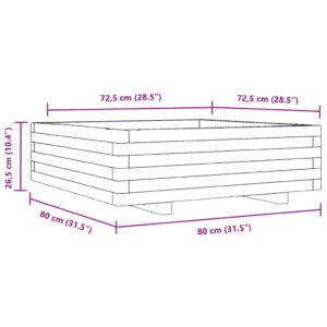 Sodo lovelis, 80x80x26,5cm, impregnuota pušies mediena