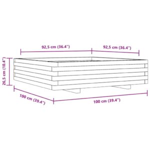 Sodo lovelis, 100x100x26,5cm, douglas eglės medienos masyvas