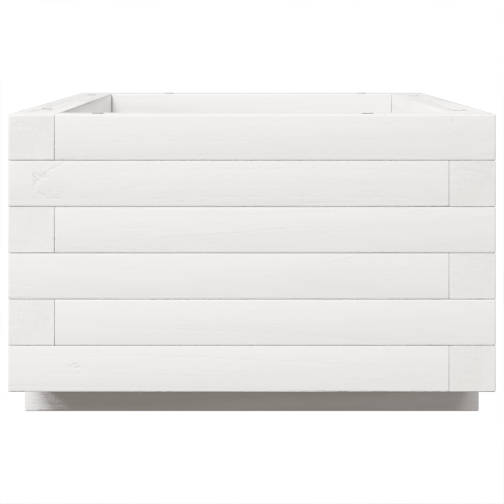 Sodo lovelis, baltas, 70x40x26,5cm, pušies medienos masyvas Sodo lovelis, baltas, 70x40x26,5cm, pušies medienos masyvas - Image 6