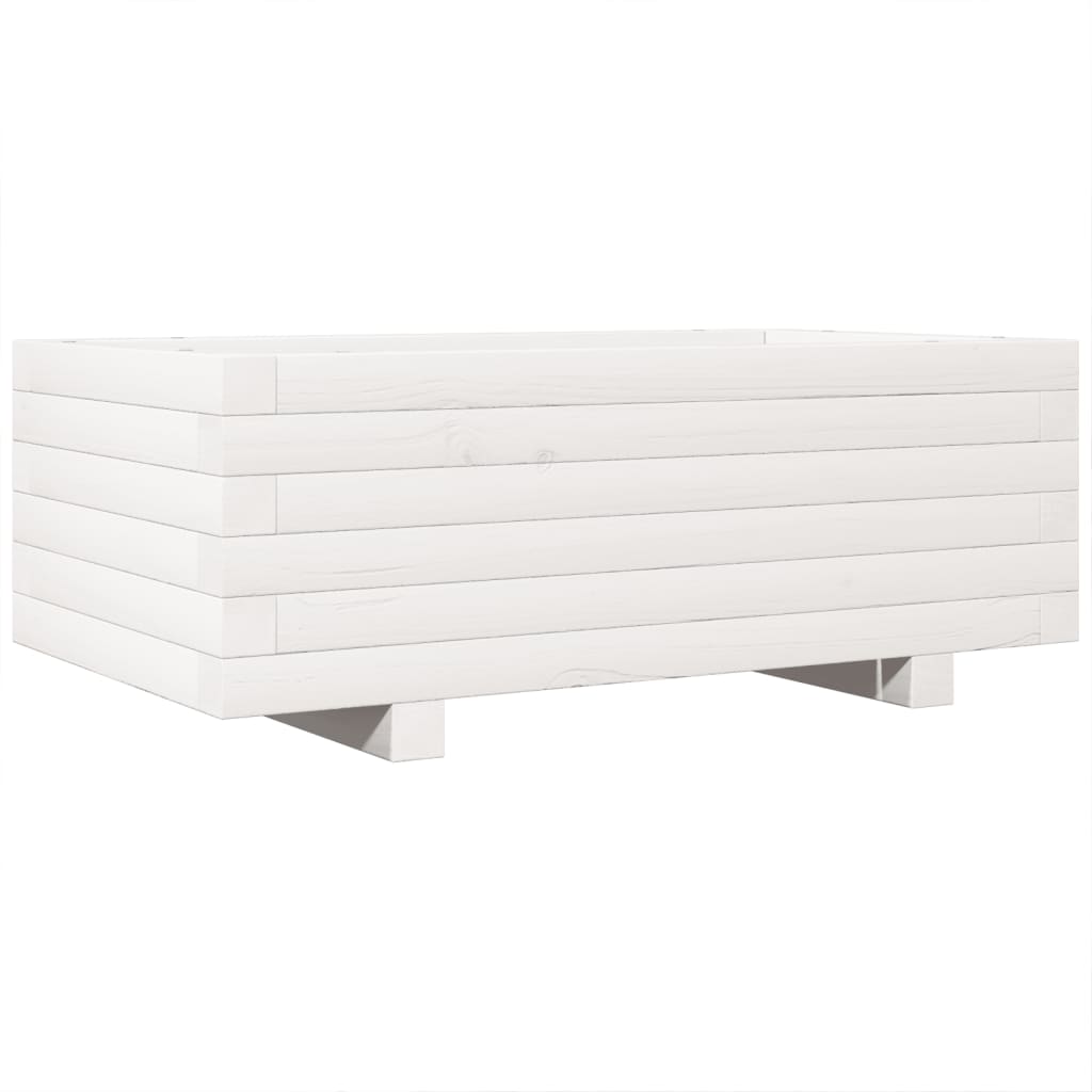 Sodo lovelis, baltas, 70x40x26,5cm, pušies medienos masyvas Sodo lovelis, baltas, 70x40x26,5cm, pušies medienos masyvas - Image 7