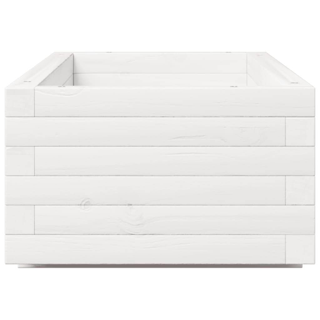 Sodo lovelis, baltas, 110x40x26,5cm, pušies medienos masyvas Sodo lovelis, baltas, 110x40x26,5cm, pušies medienos masyvas - Image 6