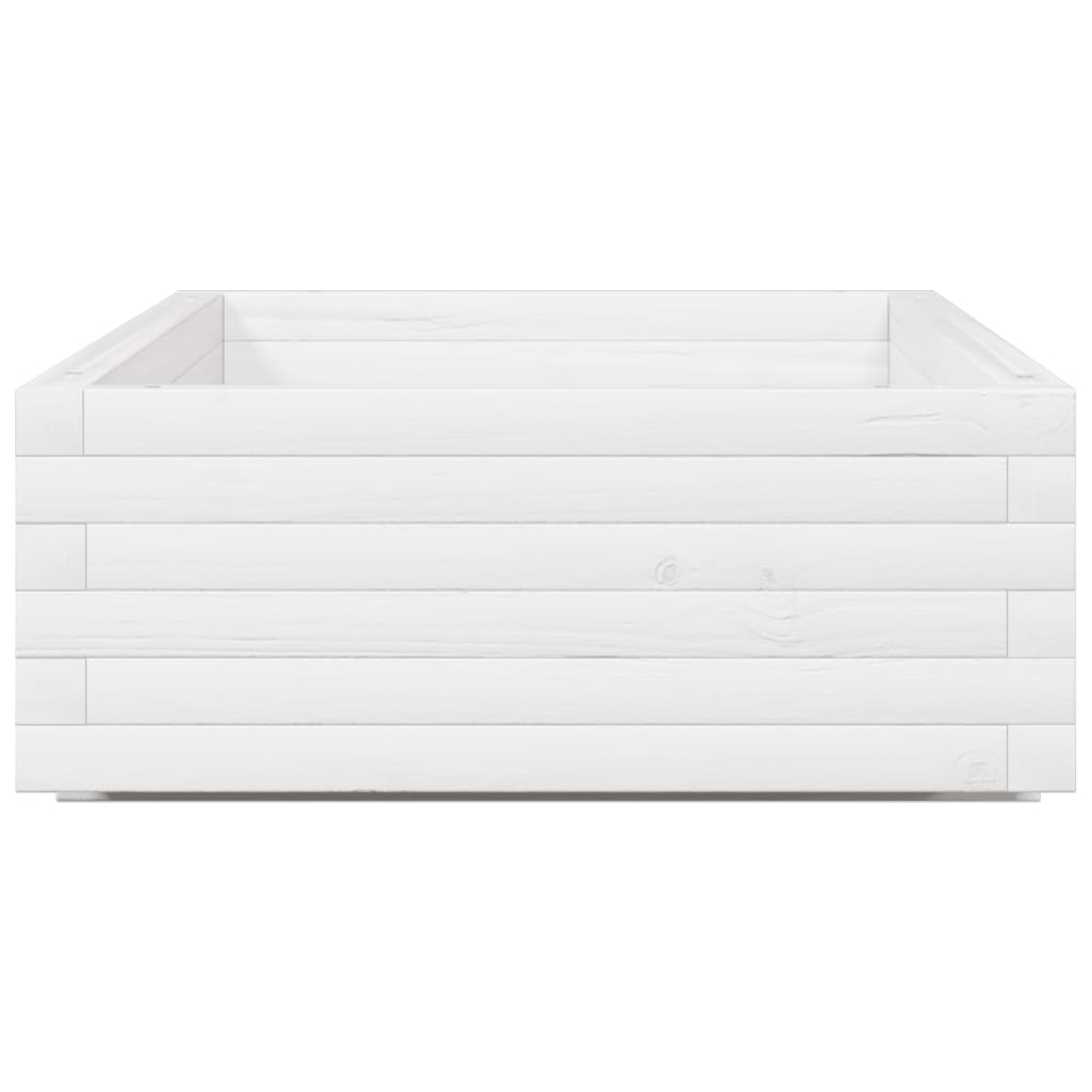 Sodo lovelis, baltas, 110x60x26,5cm, pušies medienos masyvas Sodo lovelis, baltas, 110x60x26,5cm, pušies medienos masyvas - Image 6