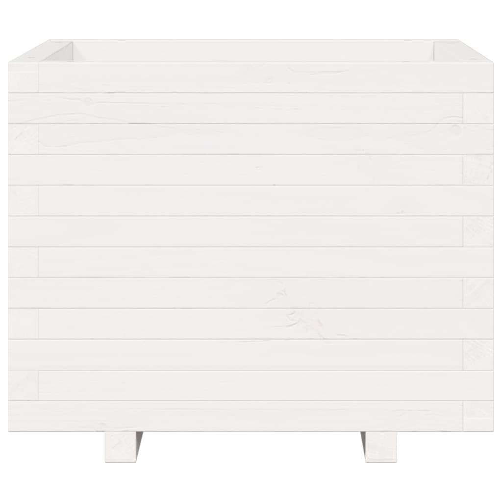 Sodo lovelis, baltas, 60x60x49,5cm, pušies medienos masyvas Sodo lovelis, baltas, 60x60x49,5cm, pušies medienos masyvas - Image 5