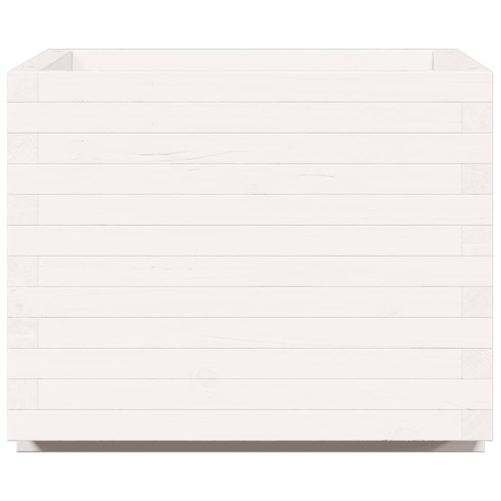 Sodo lovelis, baltas, 60x60x49,5cm, pušies medienos masyvas Sodo lovelis, baltas, 60x60x49,5cm, pušies medienos masyvas - Image 6