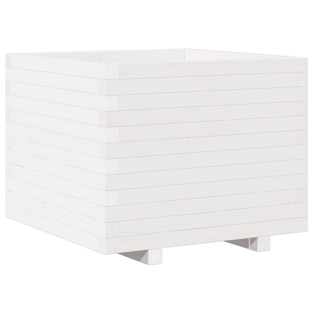 Sodo lovelis, baltas, 60x60x49,5cm, pušies medienos masyvas Sodo lovelis, baltas, 60x60x49,5cm, pušies medienos masyvas - Image 7