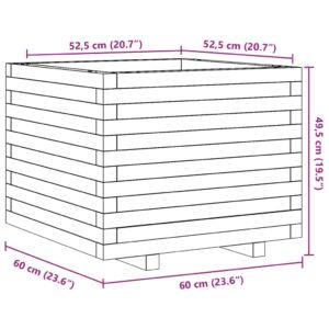 Sodo lovelis, 60x60x49,5cm, impregnuota pušies mediena