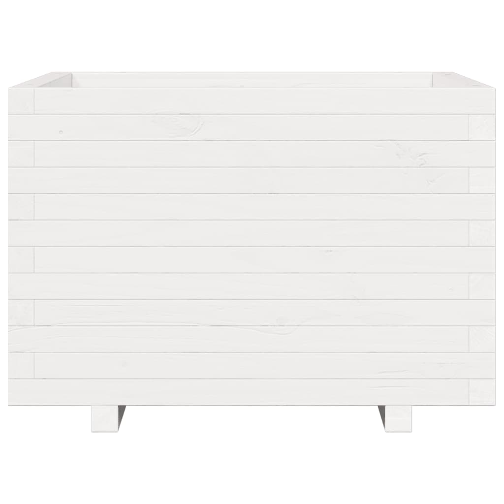 Sodo lovelis, baltas, 70x70x49,5cm, pušies medienos masyvas Sodo lovelis, baltas, 70x70x49,5cm, pušies medienos masyvas - Image 5