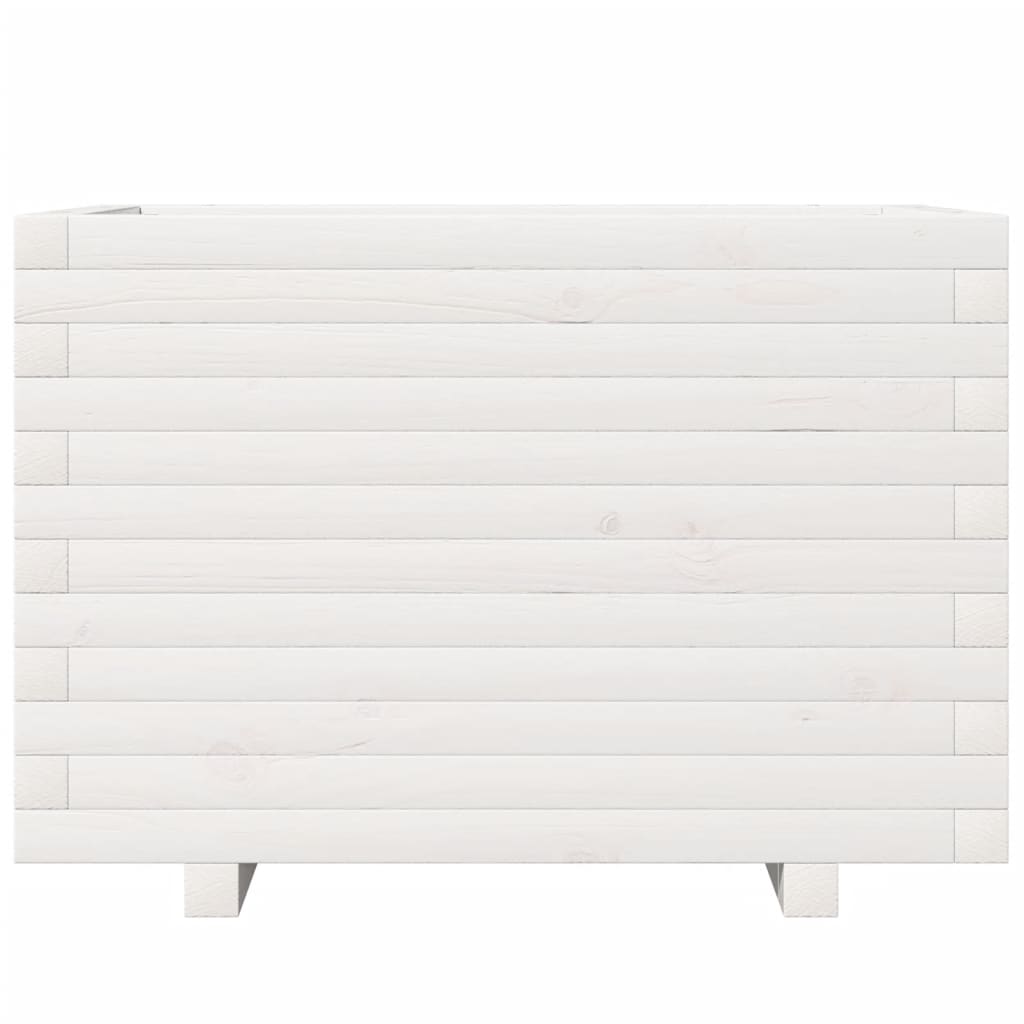 Sodo lovelis, baltas, 70x40x49,5cm, pušies medienos masyvas Sodo lovelis, baltas, 70x40x49,5cm, pušies medienos masyvas - Image 5
