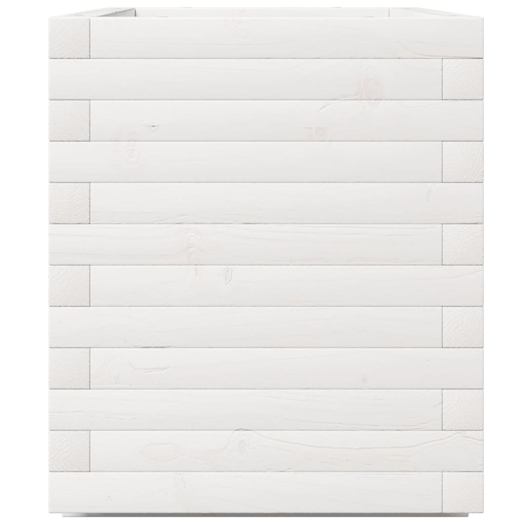 Sodo lovelis, baltas, 70x40x49,5cm, pušies medienos masyvas Sodo lovelis, baltas, 70x40x49,5cm, pušies medienos masyvas - Image 6