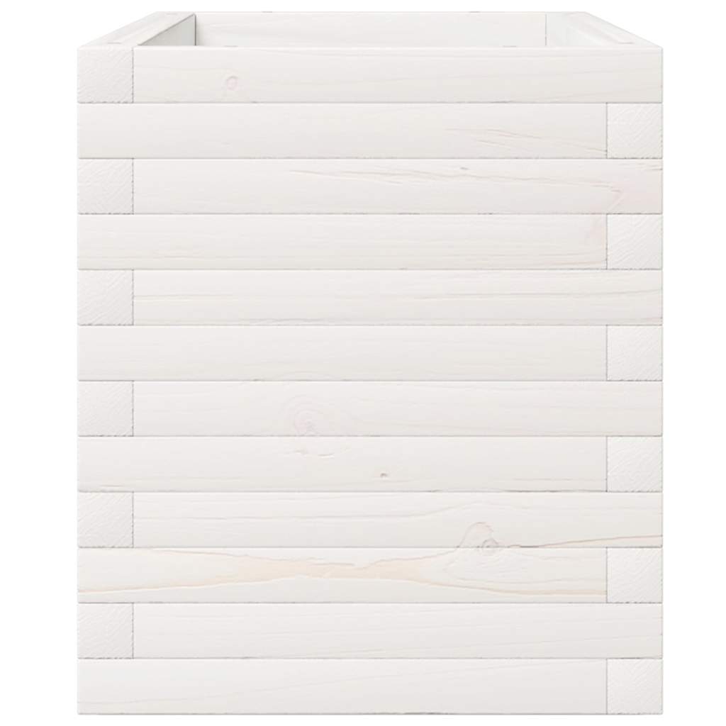 Sodo lovelis, baltas, 110x40x49,5cm, pušies medienos masyvas Sodo lovelis, baltas, 110x40x49,5cm, pušies medienos masyvas - Image 6
