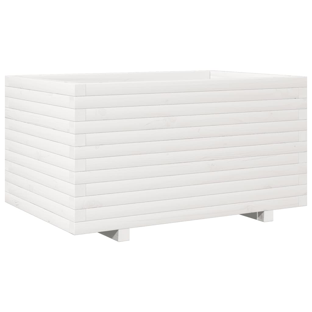 Sodo lovelis, baltas, 90x60x49,5cm, pušies medienos masyvas Sodo lovelis, baltas, 90x60x49,5cm, pušies medienos masyvas - Image 7