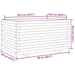 Sodo lovelis, 90x60x49,5cm, impregnuota pušies mediena