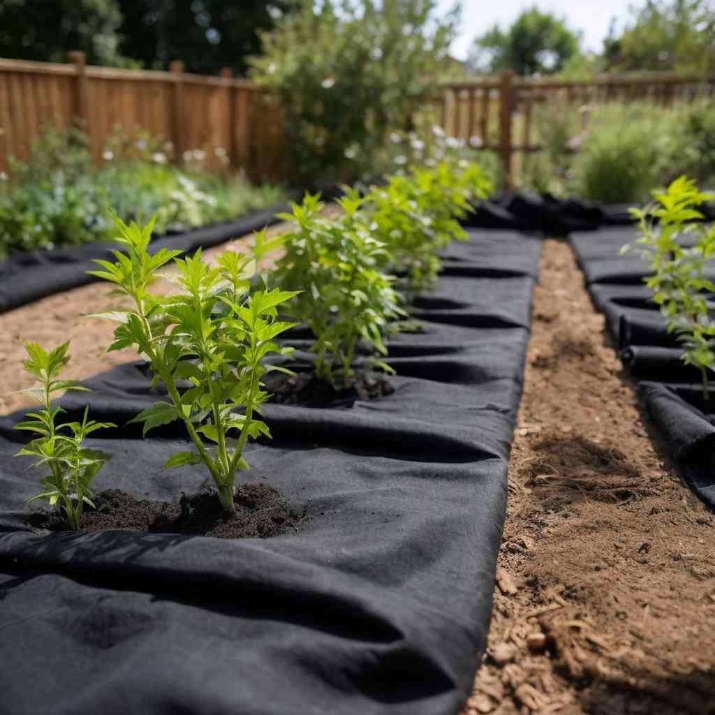Membrana su geotekstile, juoda, 1x10m, poliesterio pluoštas Membrana su geotekstile, juoda, 1x10m, poliesterio pluoštas - Image 2