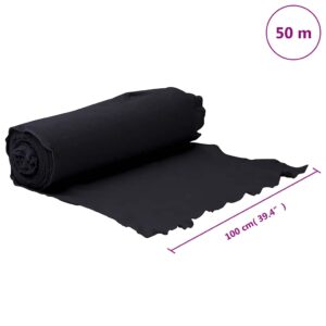 Membrana su geotekstile, juoda, 1x50m, poliesterio pluoštas