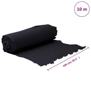 Membrana su geotekstile, juoda, 1x10m, poliesterio pluoštas