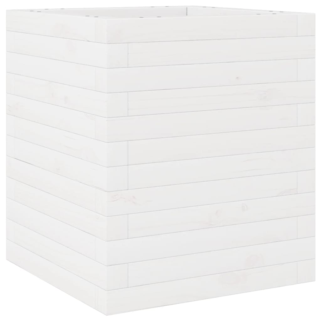 Sodo lovelis, baltas, 40x40x46cm, pušies medienos masyvas Sodo lovelis, baltas, 40x40x46cm, pušies medienos masyvas - Image 7