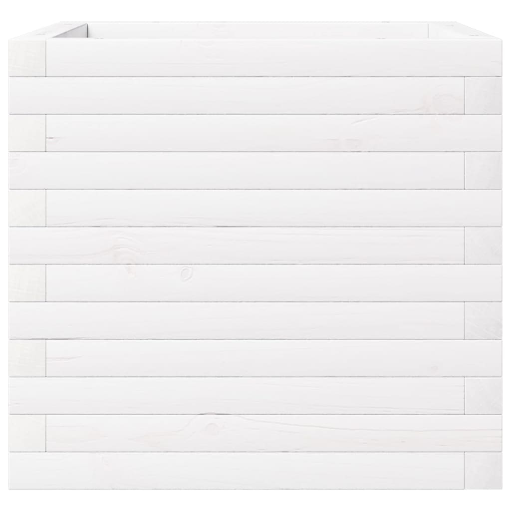 Sodo lovelis, baltas, 50x50x46cm, pušies medienos masyvas Sodo lovelis, baltas, 50x50x46cm, pušies medienos masyvas - Image 6